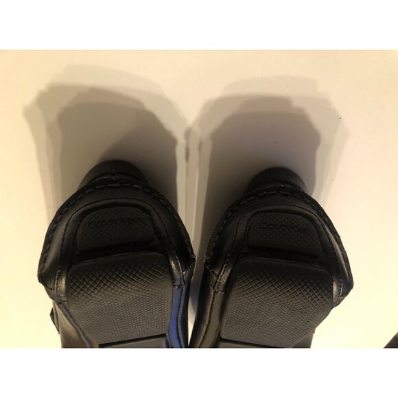Calvin klein men\'s new black leather slip on loafers size: 11.5 main image 9